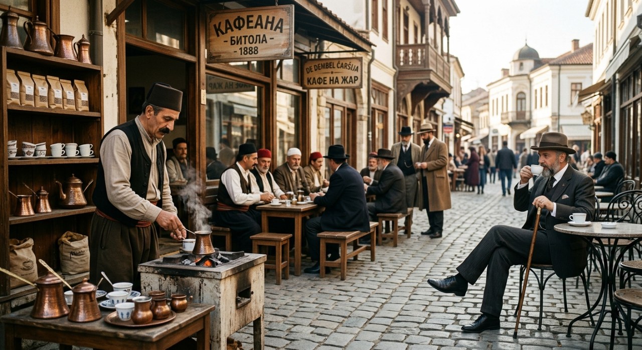 Денеска е светски ден на кафето – Знаете ли како и кога кафето пристигнало во Битола? Битолскиот култ кон кафето го снимале и браќата Манаки
